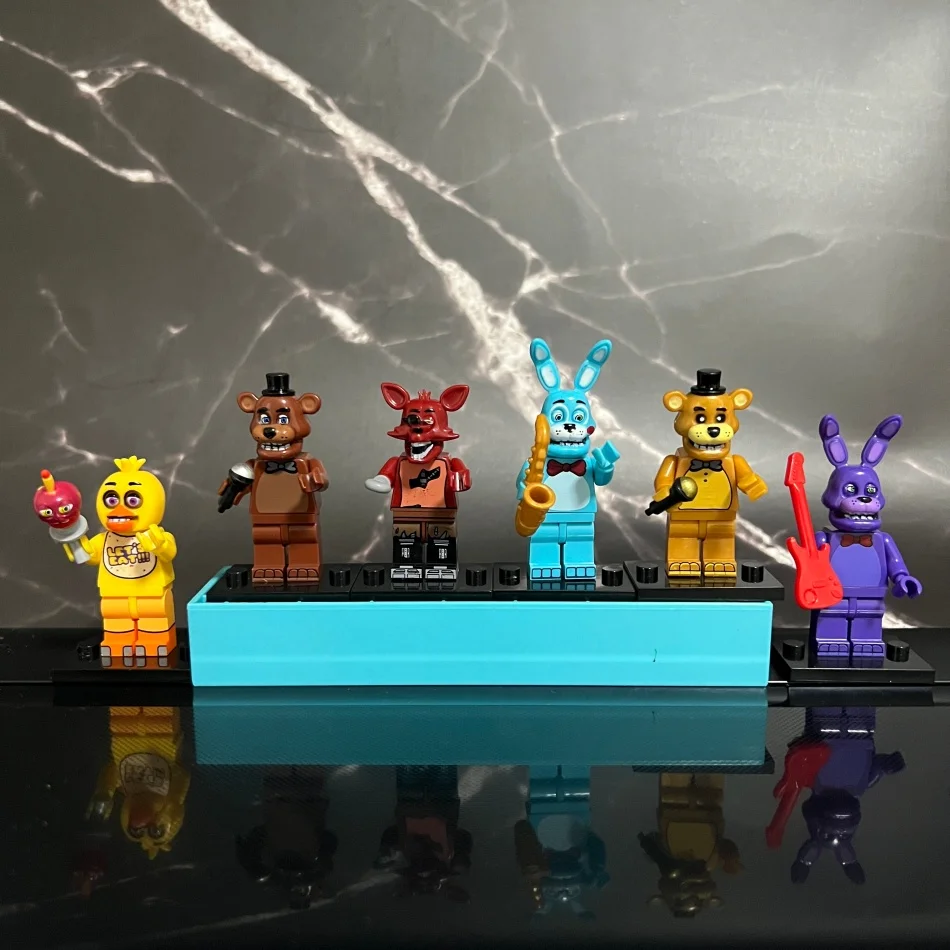 6 Stück FNAF Actionfiguren Spielzeug aus Five Nights, Ornamente, zusammengebautes Spielzeug, DIY-Modell, Spielzubehör, Kindergeburtstagsgeschenke – Detail 7