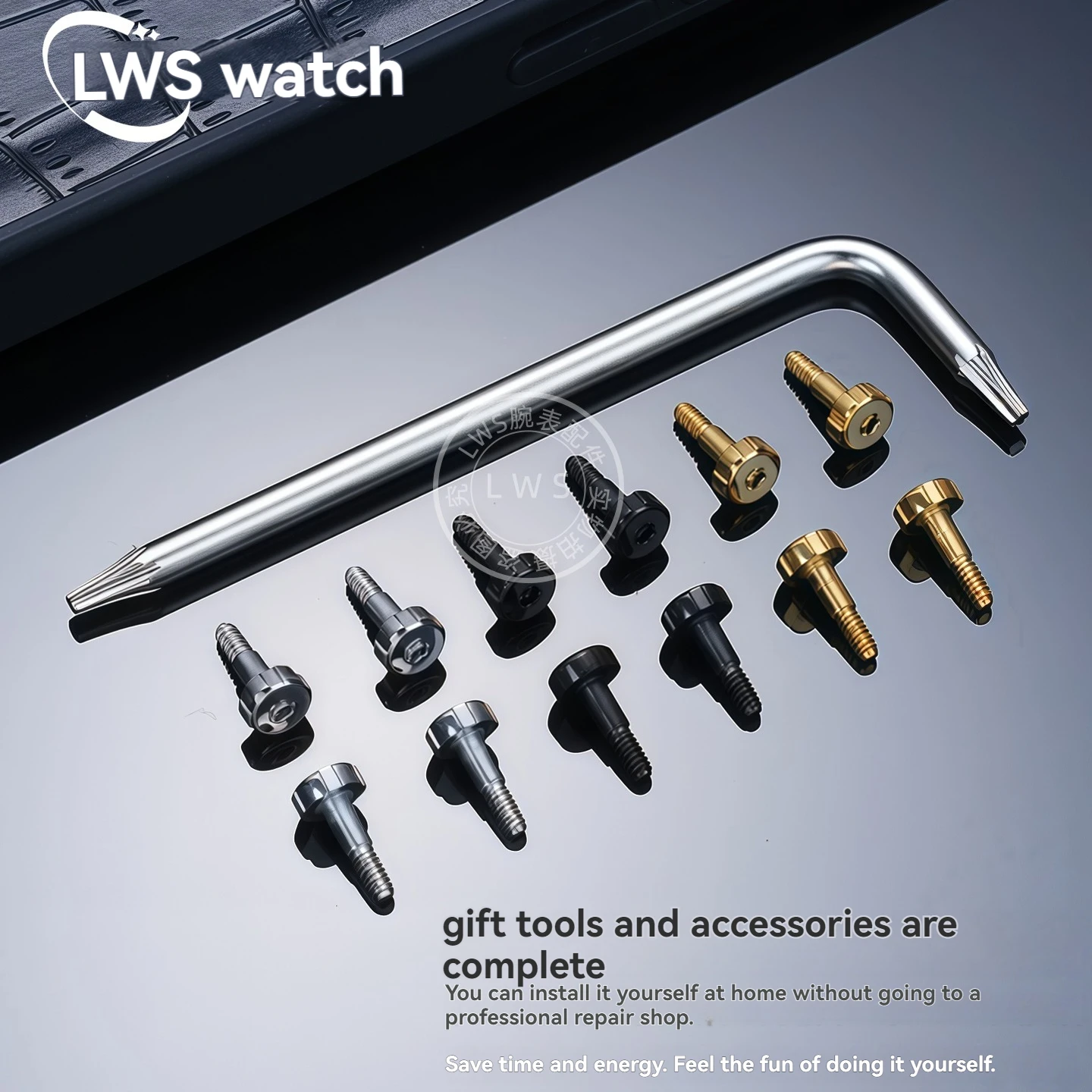 مسامير ساعة لسلسلة G-SHOCK Casio MTG-B3000 MTG B3000 ومسمار أمامي مزخرف وصواميل للرجال فضي وذهبي وأسود #1