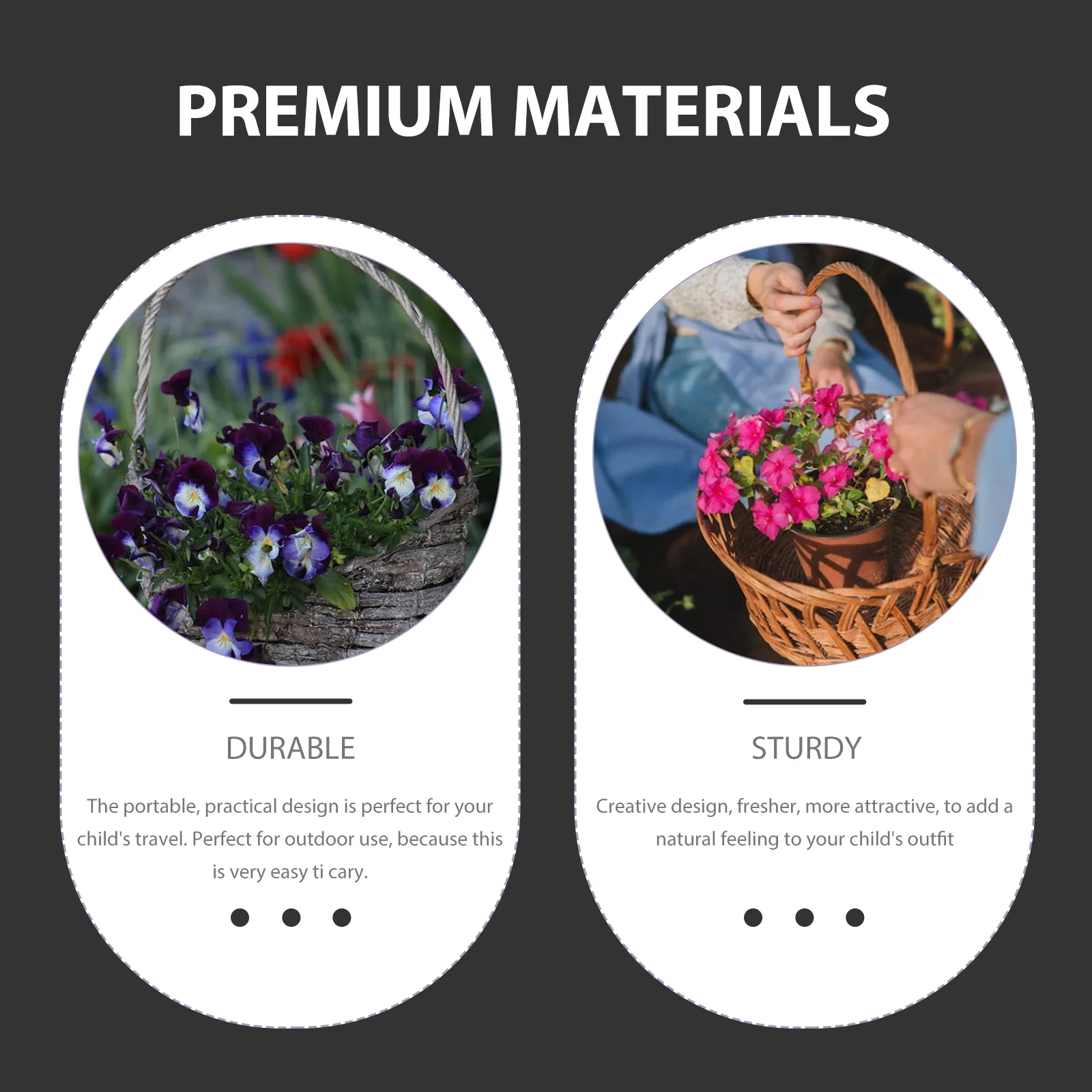 

12Pcs Cute Kids Picnic Basket Woven Portable Fruit Storage Outdoor Easter Egg Basket with Handles Baskets with Handles