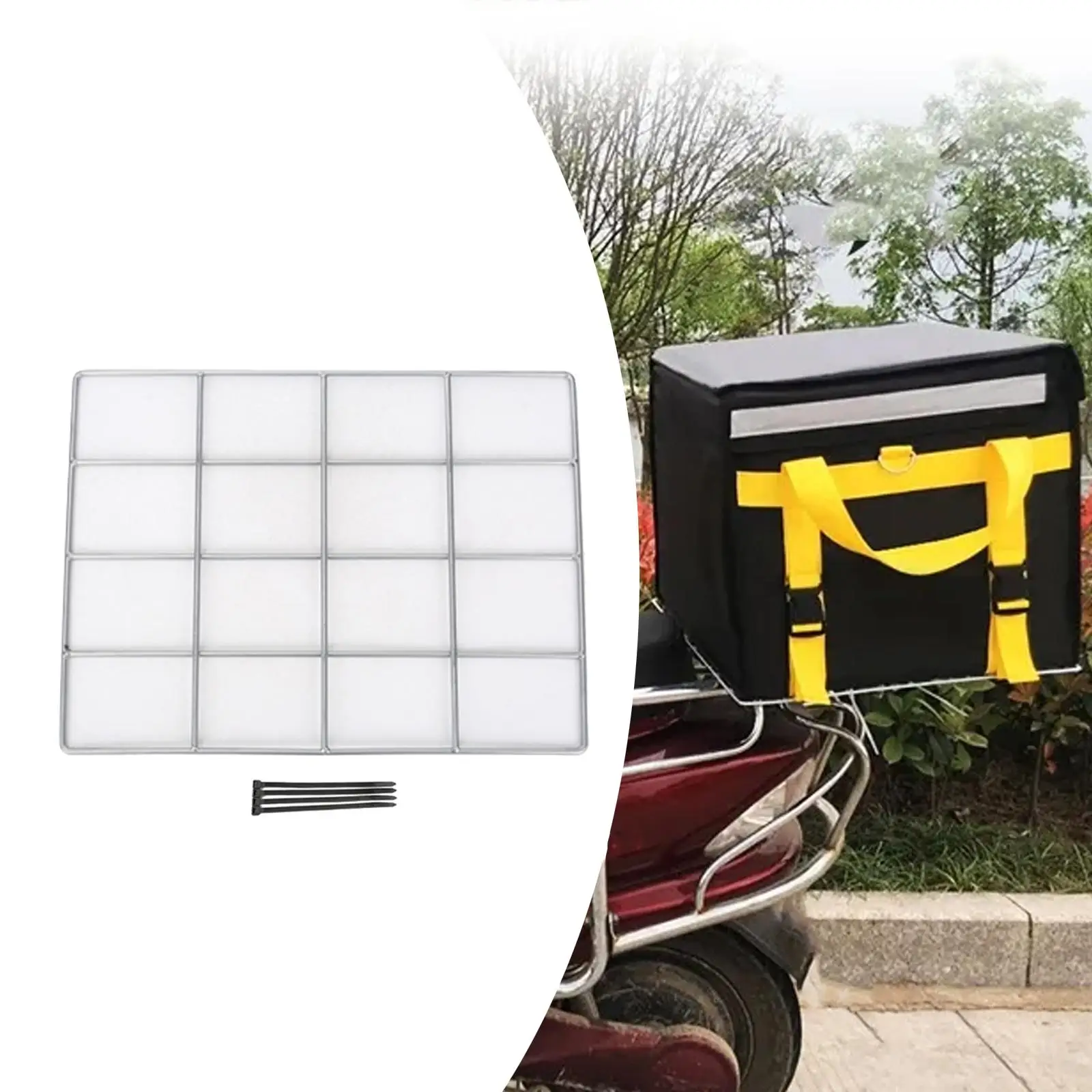 Bike Pannier Rack Rear Cargo Platform Strong Galvanized Iron Luggage Carrier for Electric Bicycle Errands