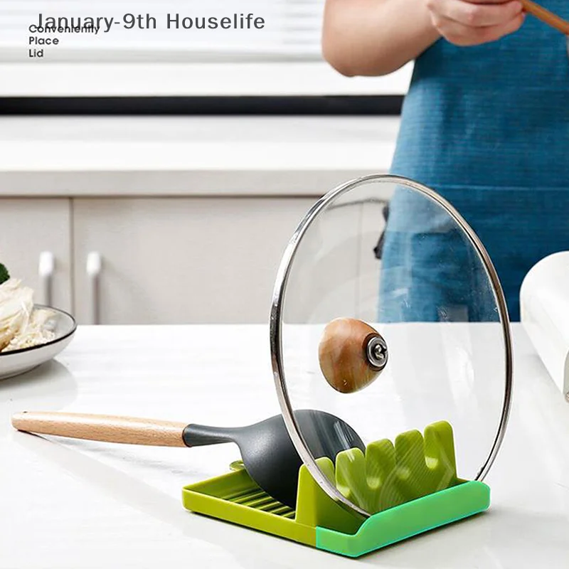 1Pcspatula Rack Pot Lid Rack Shelves Counter Top Shovel Spoon Shelf Soup Spoon Pad Put Soup Spoon Chopsticks Holder