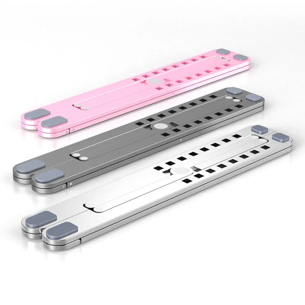 Supporto per laptop Riser Supporto per tablet pieghevole per computer Supporto per notebook portatile regolabile a 8 angoli in lega di alluminio per 11-17,3 pollici