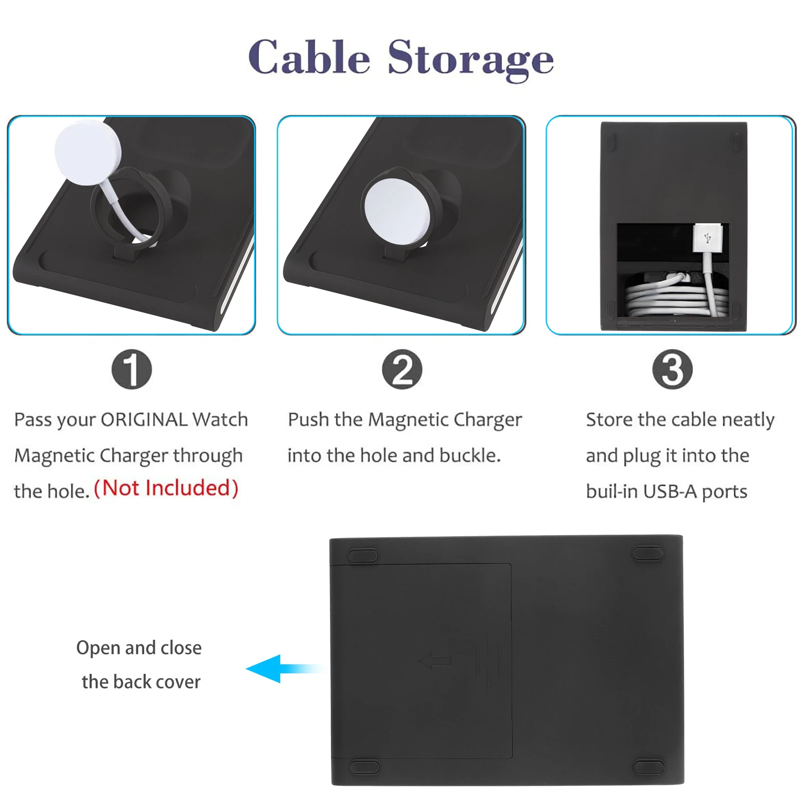 Four-in-One Wireless Charger 15W/10W/7.5W/5W Foldable Keep The Desktop Tidy Apple Devices Wireless Charger