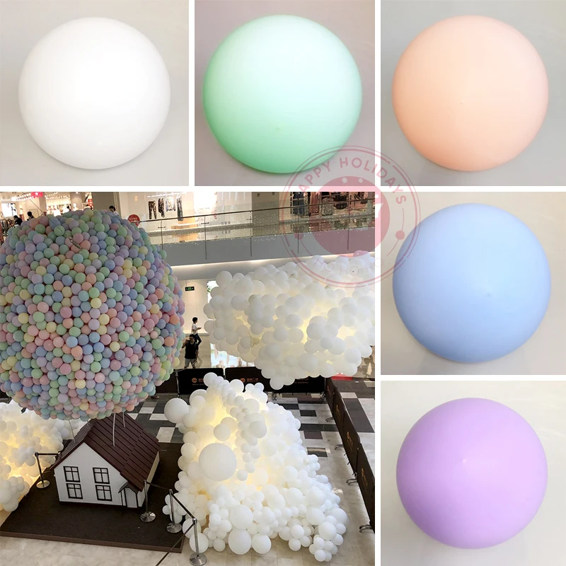 50Pcs White Balloons Macarone Candy Latex Ballons 5/10/12inch Pink Blue Helium Balloon Banquet Birthday Party Wedding Decoration