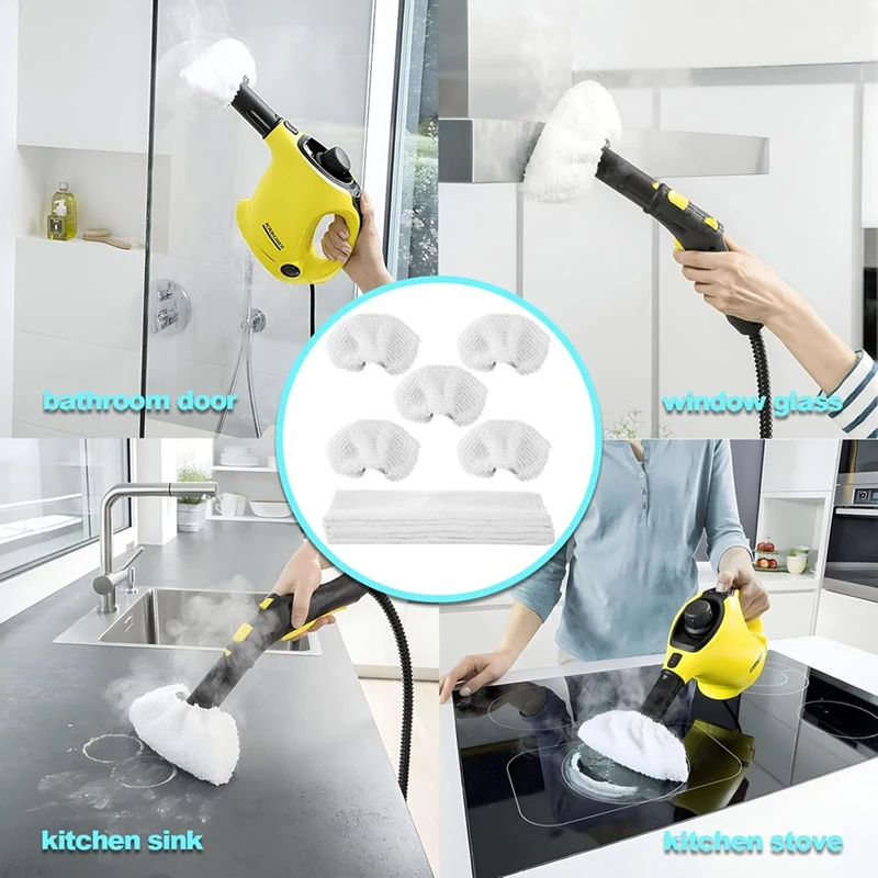 مجموعة قماش A86I-Microfibre قماش من الألياف الدقيقة قابل للغسل لمنظفات البخار Karcher Easyfix SC 2، SC 3، SC 4، SC 5