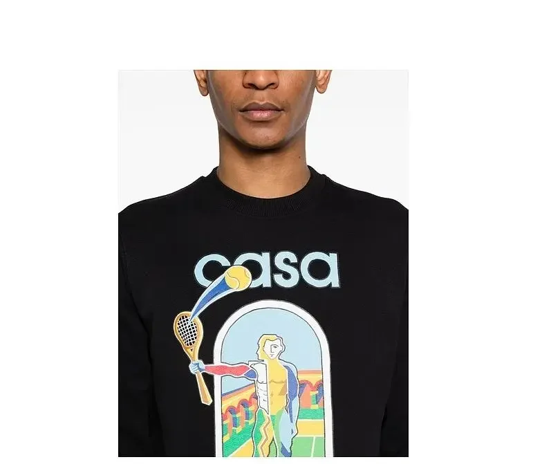 Moda na moda marca outono e inverno nova camisola casual impressão carta em torno do pescoço manga longa casal tendência pulôver