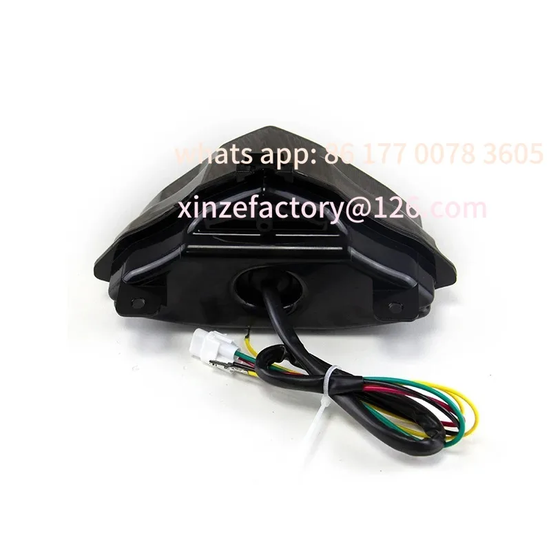 تخصيص دراجة نارية LED الفرامل الضوء الخلفي الدخان بدوره إشارات لمبة خلفية وقف الضوء الخلفي #6