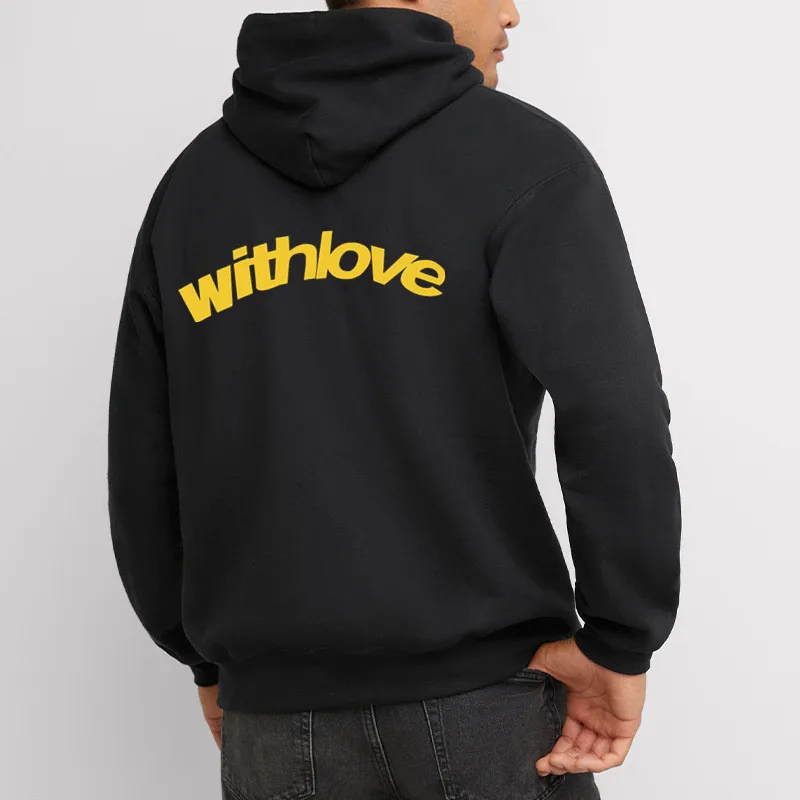 

Autumn and Winter Fashion Harajuku Y2K Men's and Women's Casual Sportswear Letter with Love Printed Hoodie Gothic Street Top