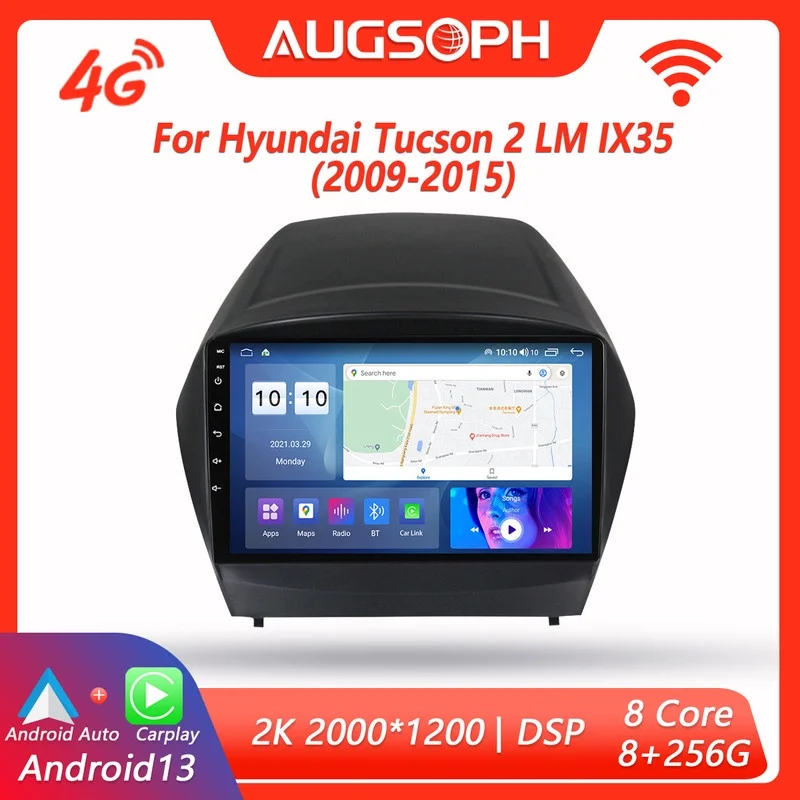 

Android 13 Car Radio for Hyundai Tucson 2 LM IX35 2009-2015,9inch 2K Multimedia Player with 4G Car Carplay & 2Din