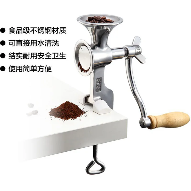 304 Stainless Steel Manual Coffee Bean Grinder Hand Mill Rice Pepper Seasoning Grinder