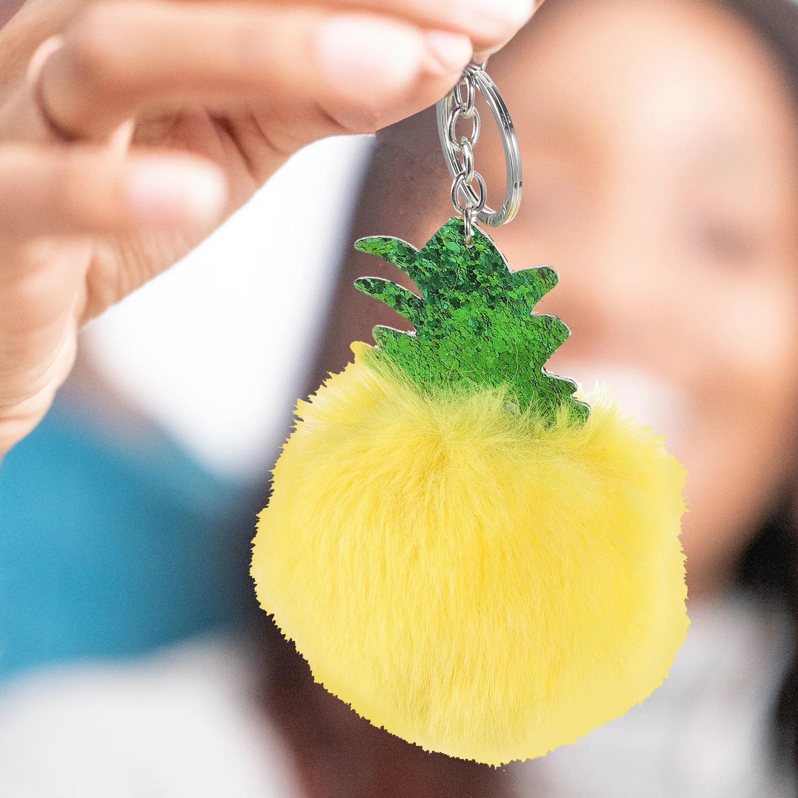 

2 шт., брелок для ключей с изображением фламинго и ананаса, мягкий материал, брелок для ключей, автомобильная подвеска, сумка, очаровательное милое животное, подвесное украшение