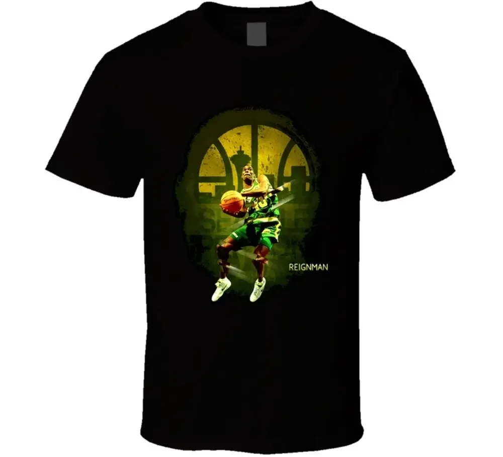 Shawn Kemp Reignman Basketball T ShirtHigh Quality 100%Cotton Short Sleeve