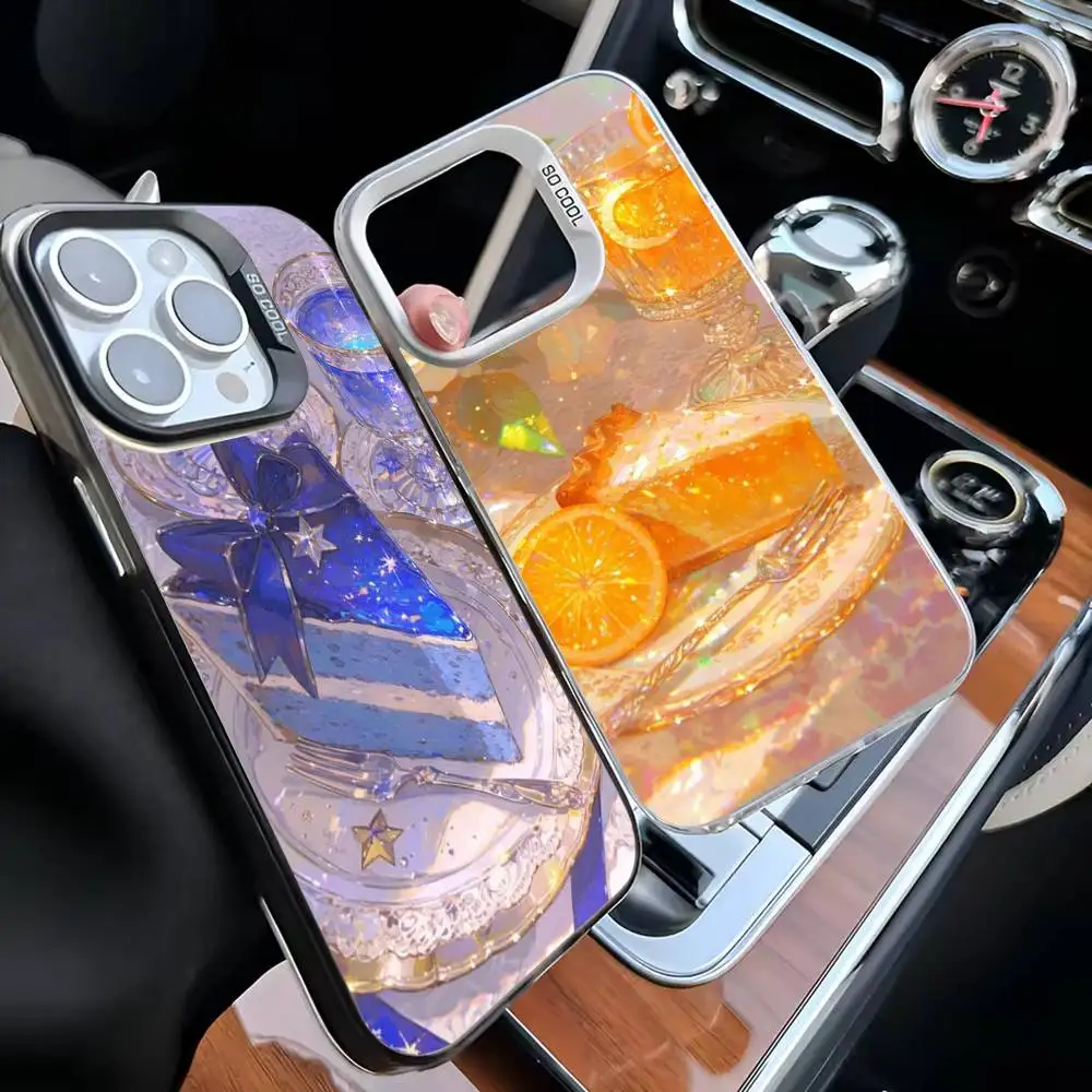 

Beautiful Colorful Piece Of Cake Phone Case For iPhone 16,15,14,13,12,11,Mini,Pro,MAX White Matte Shockproof Cover