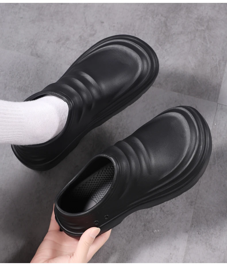 Hotel-Kochschuhe, Ganzjahres-Arbeitsschuhe, rutschfest, wasserdicht, ölbeständig, Herren-Freizeitschuhe, vielseitig einsetzbar, leichte EVA-Outdoor-Gartenschuhe – Detail 11