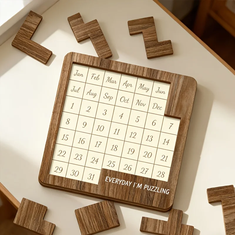 Wooden Calendar Combination Display Products Teaching Tools Learning Dates Educational Calendar Monthly Layout January December