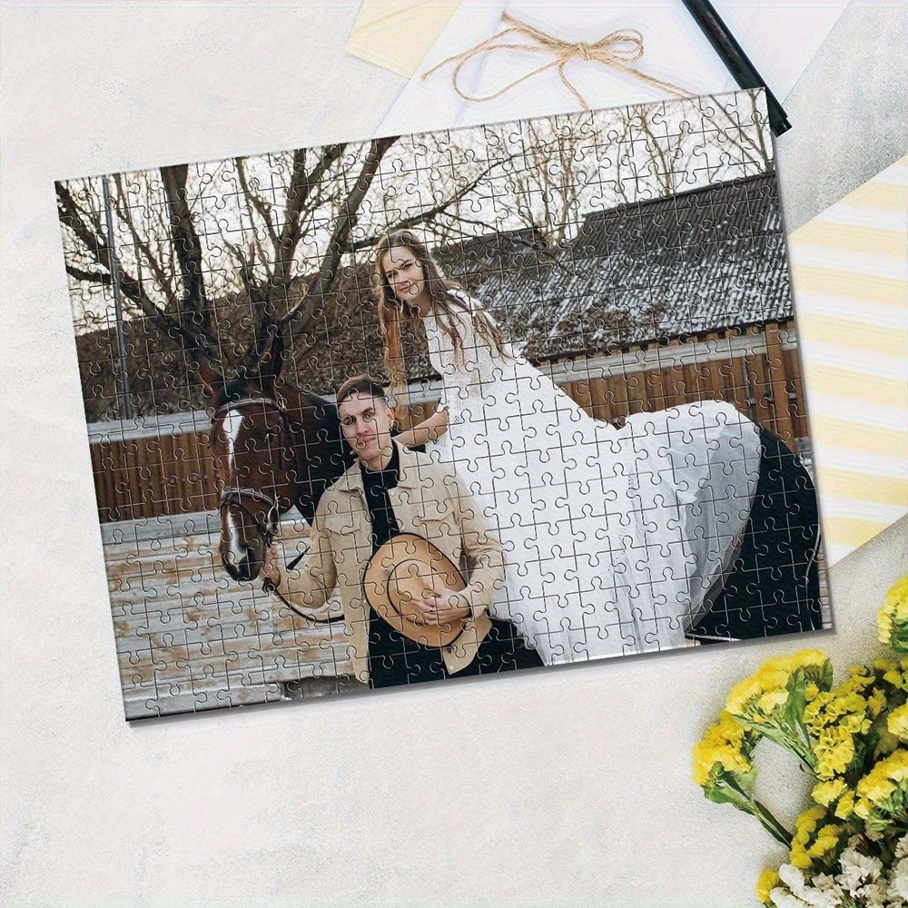 35/300/500/1000pcs Personalized Custom Photo Puzzle Family Photos Picture Gift Personalized Puzzle Family Photo Puzzle