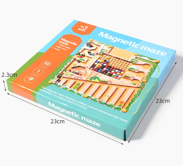 Magnetische Sortierspiele Montessori Puzzle Spielzeug Labyrinth Bord Lernen Farbe Zählen Anzahl Klassifizierung Holz Lernspielzeug – Detail 13
