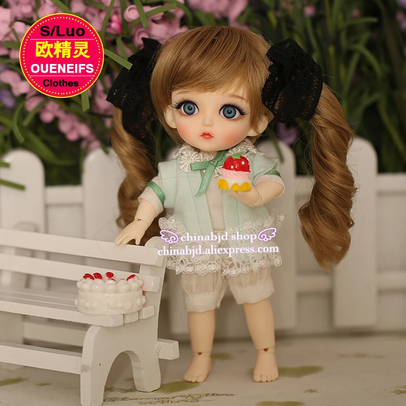 BJD SD Doll Clothes 1/ 8 White T-shirts and Shorts with A Chiffon Jacket for Lati Yosd Girl or MA Body YF8 To 7 Doll Accessorie