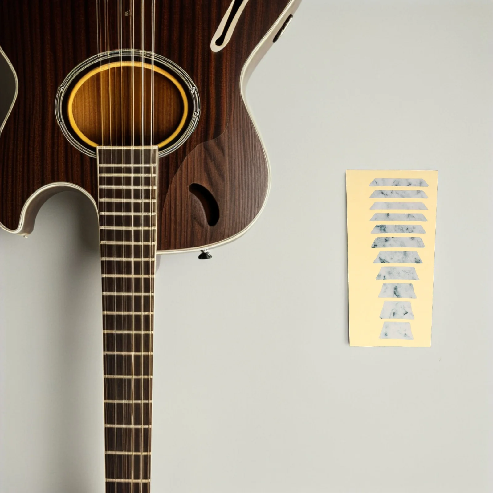

2 Pcs Dot Fret Markers Guitar Stickers Decals Note PVC Headstock for Guitars Fretboard Map