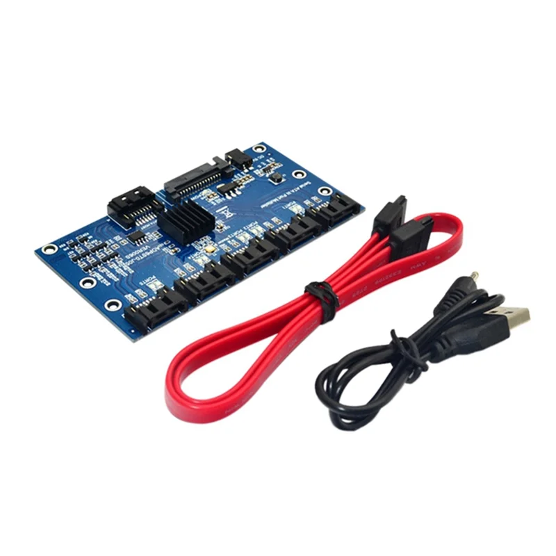 ABZW SATA 3.0 확장 카드 1 ~ 5 포트 변환기 확장 카드 6Gbps 마더 보드 라이저 카드 허브 어댑터