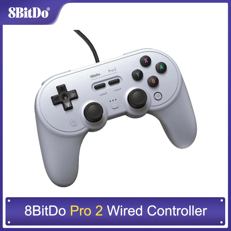 8BitDo Pro 2 Wired Controller USB Gamepad with Joystick for Nintendo Switch OLED PC with 2 Pro Back Paddle Buttons Accessories