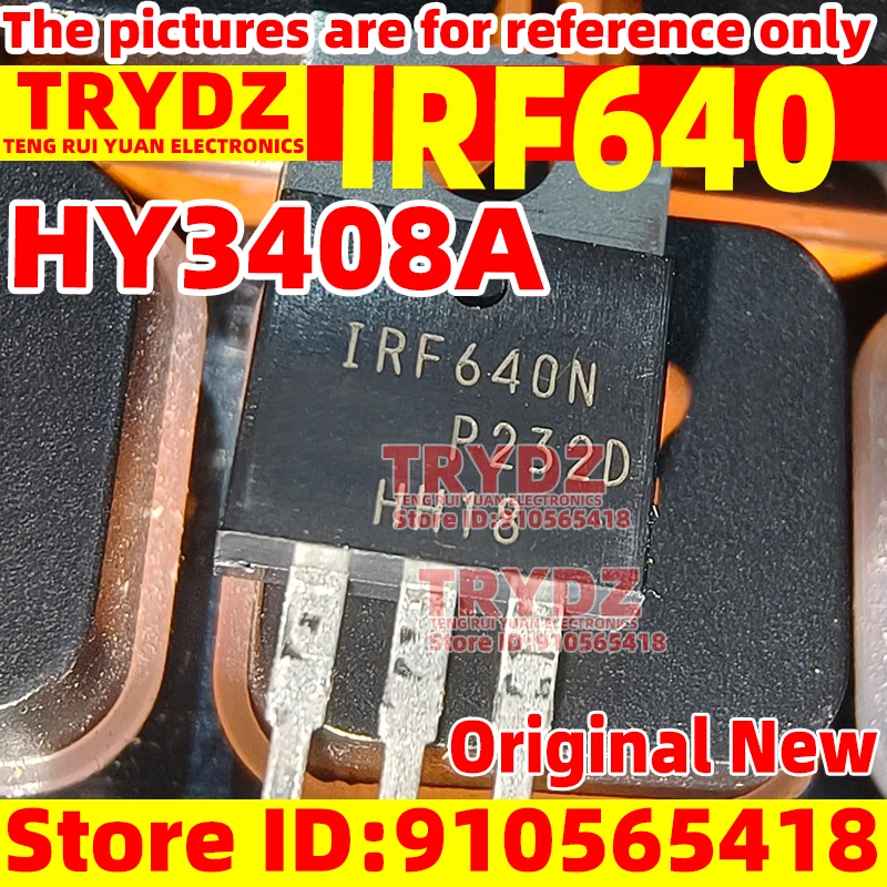 

50-10pcs Original New IRF640 IRF640N IRF640NPBF 200V18A TO-220 HY3408A HY3408 140A85V Controller MOS field-effect transistor