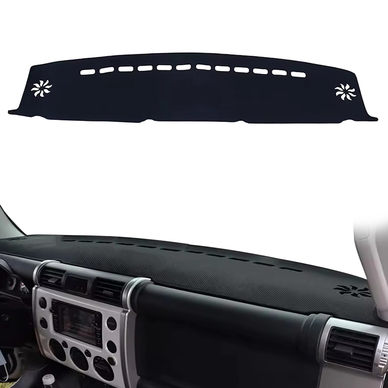 

for Fj Cruiser Dashmat Car Dashboard Cover Sunshade Non‑Slip Protector Dash Mat Interior Decor Pad Accessories