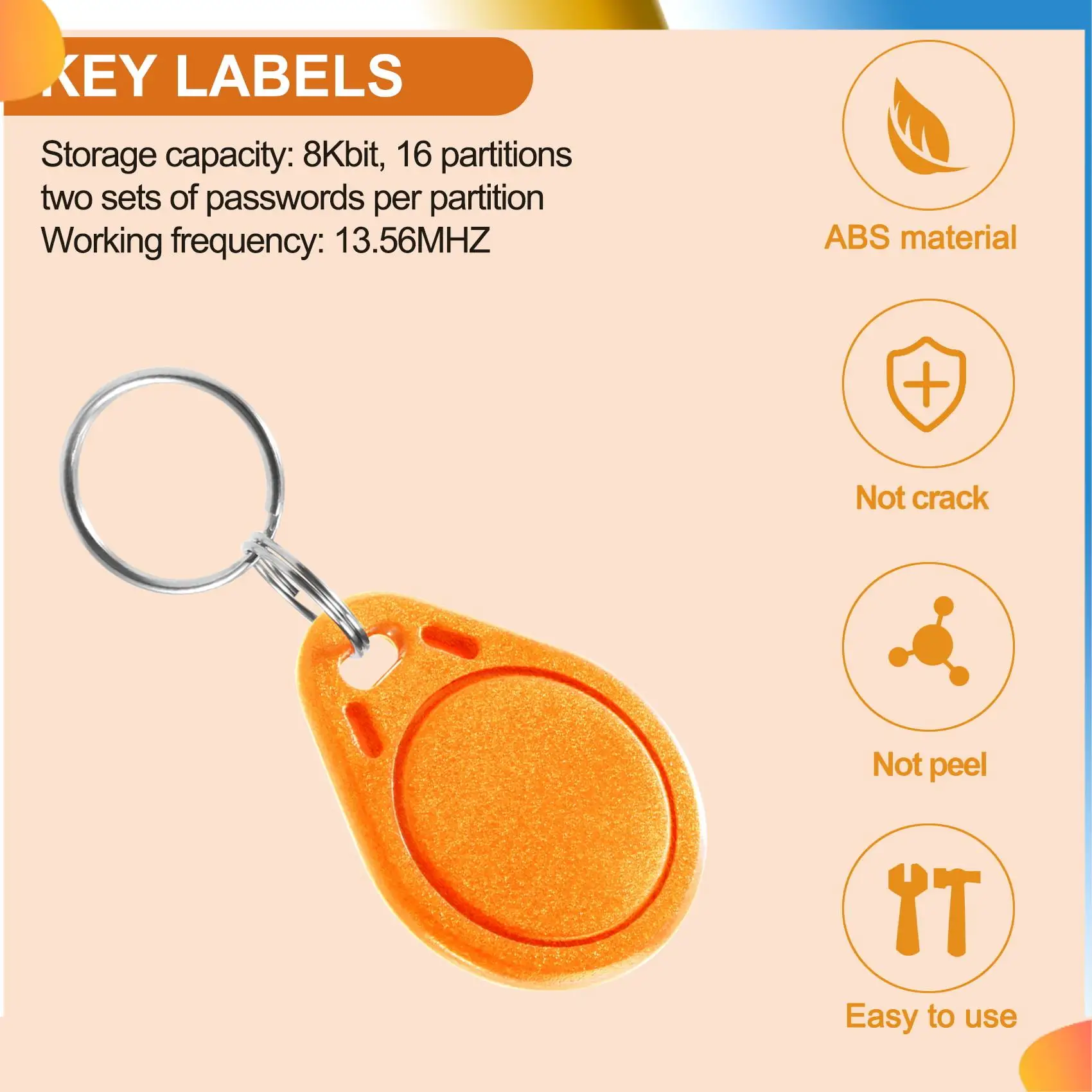 

B48A 50Pcs UID 13.56Mhz Block 0 Sector Writable IC Card Clone Changeable Smart Keyfobs Key Tags 1K S50 RFID Access Control