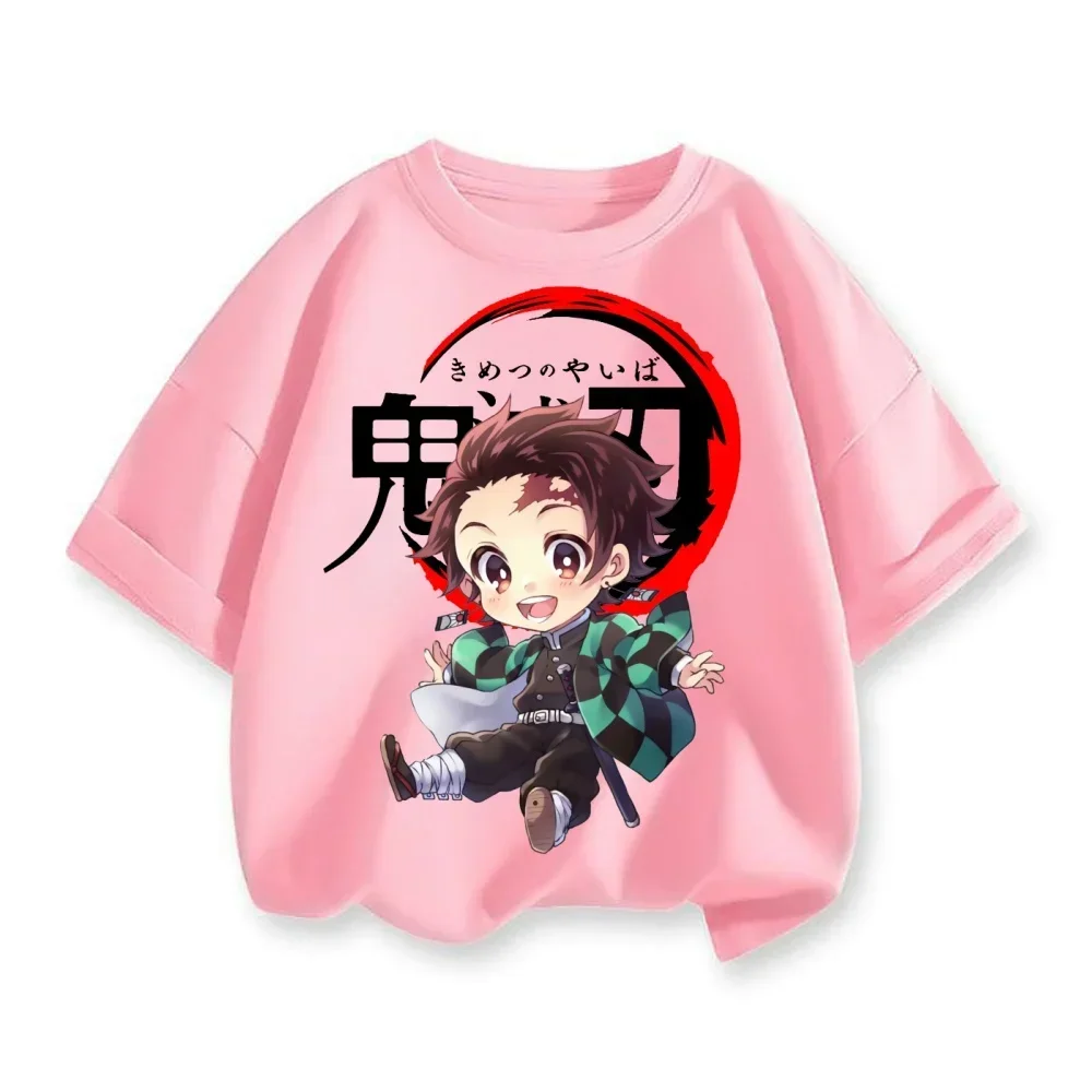 Women's Children's Kimetsu No Yaiba Devil Killer T-shirt with Nezuko And Tanjirou Patterns Japanese Anime Manga Fan Gear