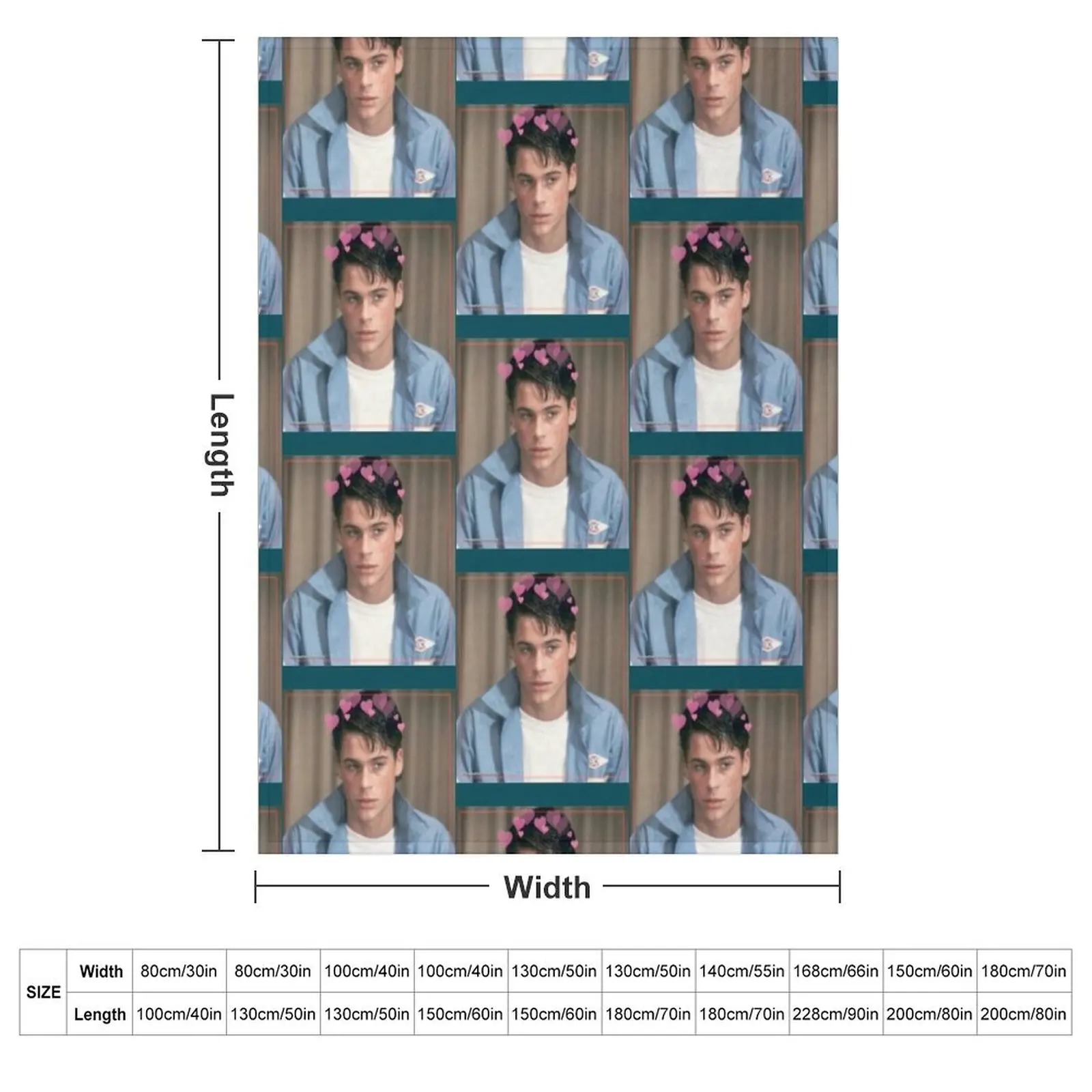 SODAPOP CURTIS ROB LOWE Throw Blanket Hair Flannel Fabric Sofa Quilt Personalized Gift Blankets