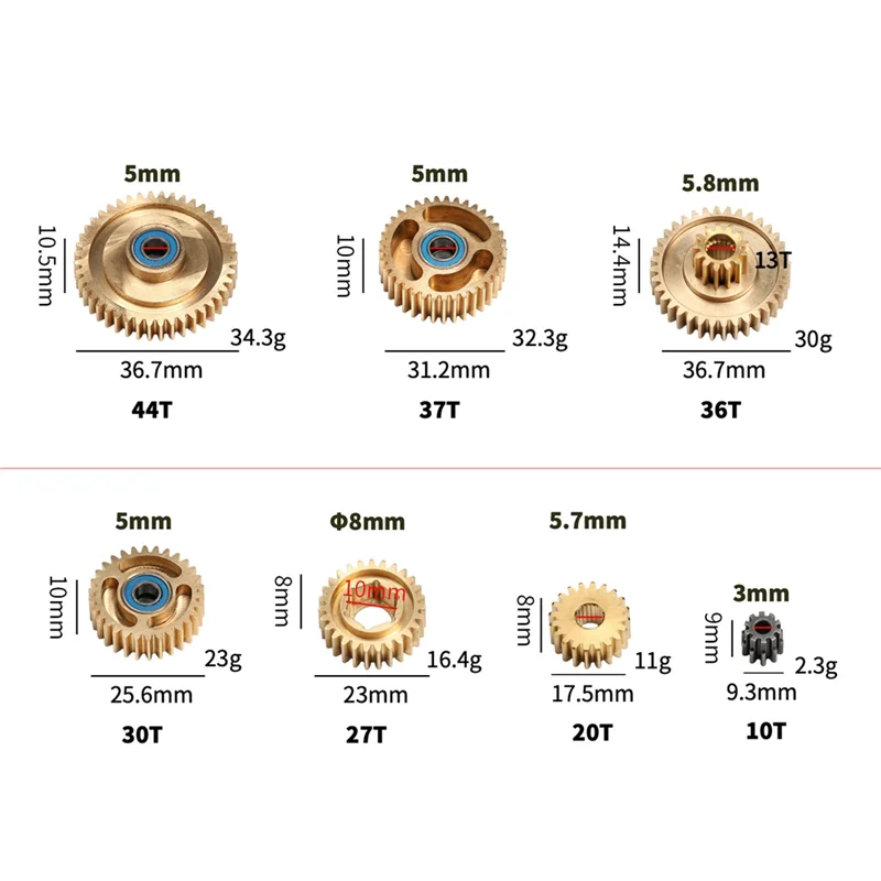 AS96-pour 1/14 échelle Tamiya camion tracteur remorque R620 MAN VOLVO Scania boîte de vitesses biseauté moteur engrenage synchroniseur ensemble pièces de mise à niveau