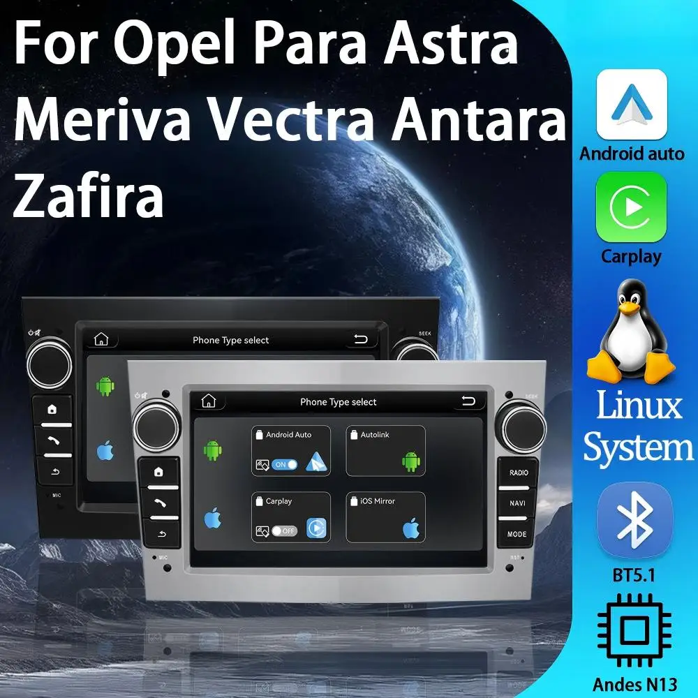 

Автомагнитола Linux Smart Car, 7-дюймовый автомобильный плеер для VW Volkswagen Opel Para Astra Meriva Vectra Antara Zafira, с Android Auto и CarPlay