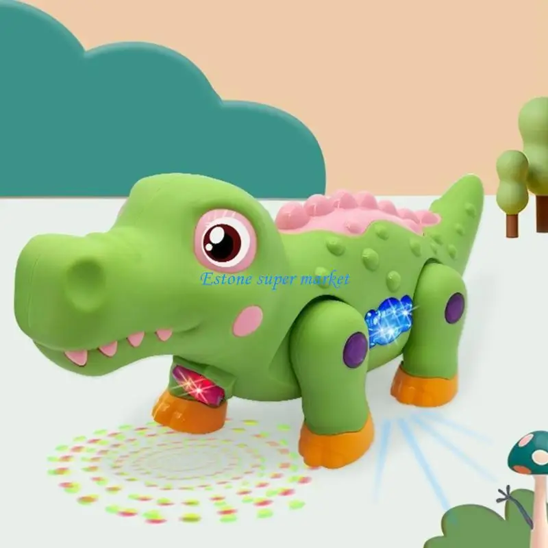 

090B Glowing Walking Toy with Light&Sound for Boy and Girls Learning Crawl