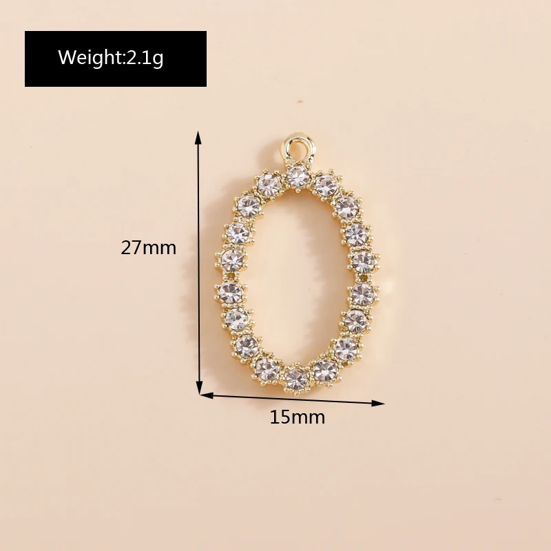 Leslie 4 stücke exquisite Kristall perle runde Hase Schmetterling Bowknot Charms für Ohrringe Halskette Armband DIY Schmuck Zubehör – Detail 11