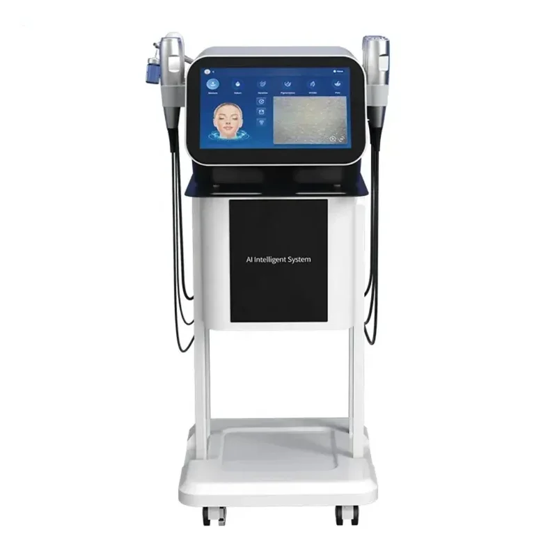 3D 6 في 1 AI العناية بالبشرة HD محلل متعدد الوظائف الأكسجين جهاز العناية بالوجه محلل الجلد مقشر جهاز الجمال المهنية