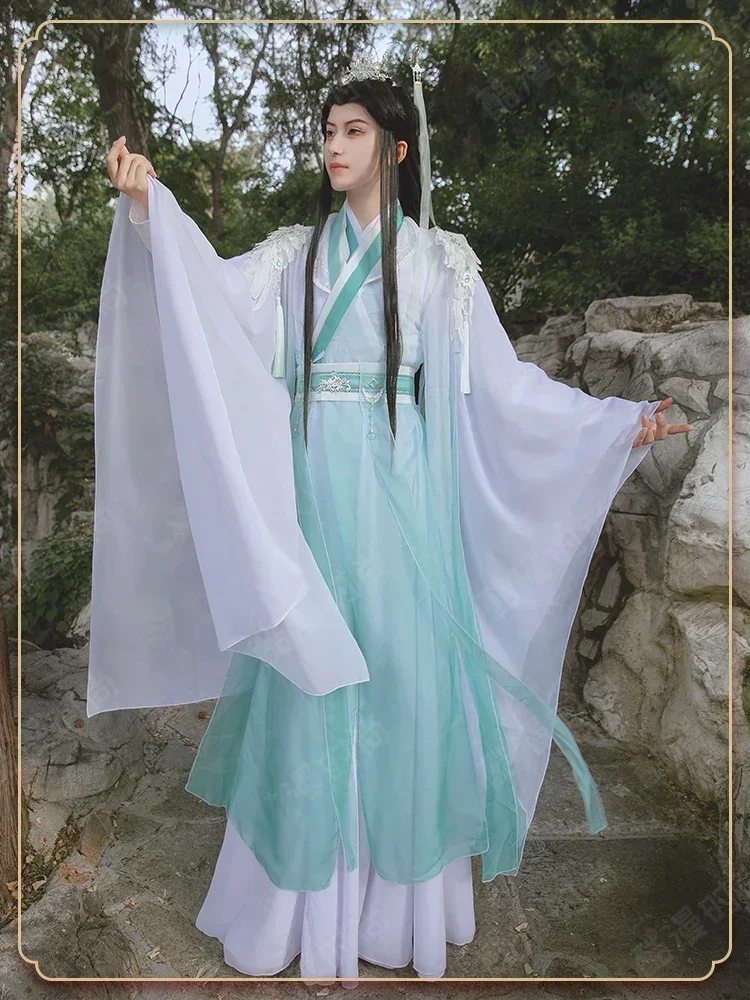 Anime Tian Guan Ci Fu Manga Version Shi QingXuan Cosplay Costume Ver Heaven Official's Bless Shiqingxuan Cosplay Wig shoes