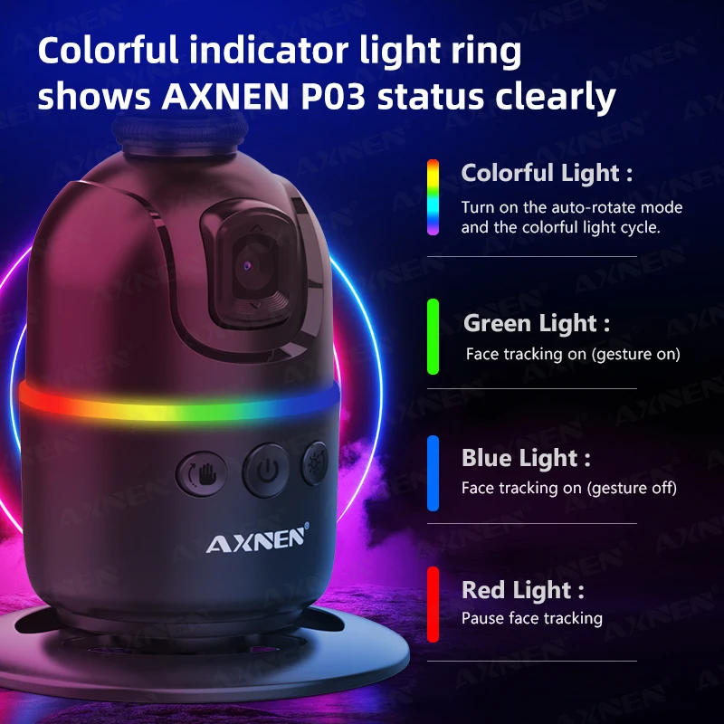 Auto Face Tracking Desktop Gimbal Intelligent Rotating Holder for Mobile Phone - Option Wireless Remote Selfie Smartphone Tripod