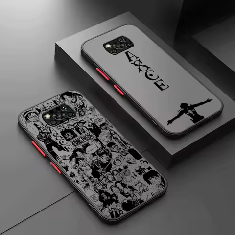 Trend One Piece Luffy Zoro Frosted Translucent For Xiaomi Mi Poco X5 X4 X3 M6 M5S M5 M4 M3 F5 F4 F3 GT Pro 5G Back Phone Case