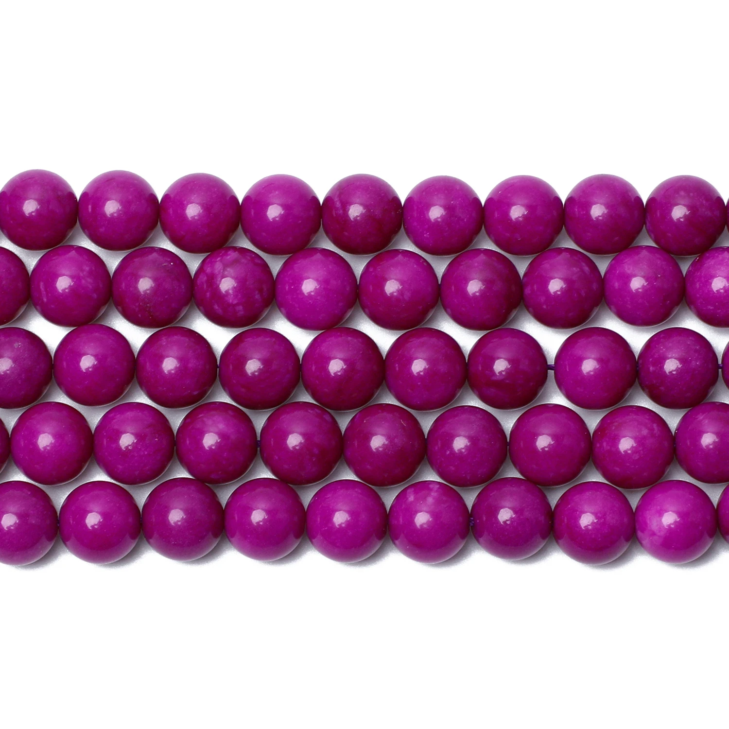 Natural Stone Beads Fuchsia Sugilite Jade Round Loose Spacer Beads for Jewelry Making DIY Bracelet Neckalce Accessories 15inch