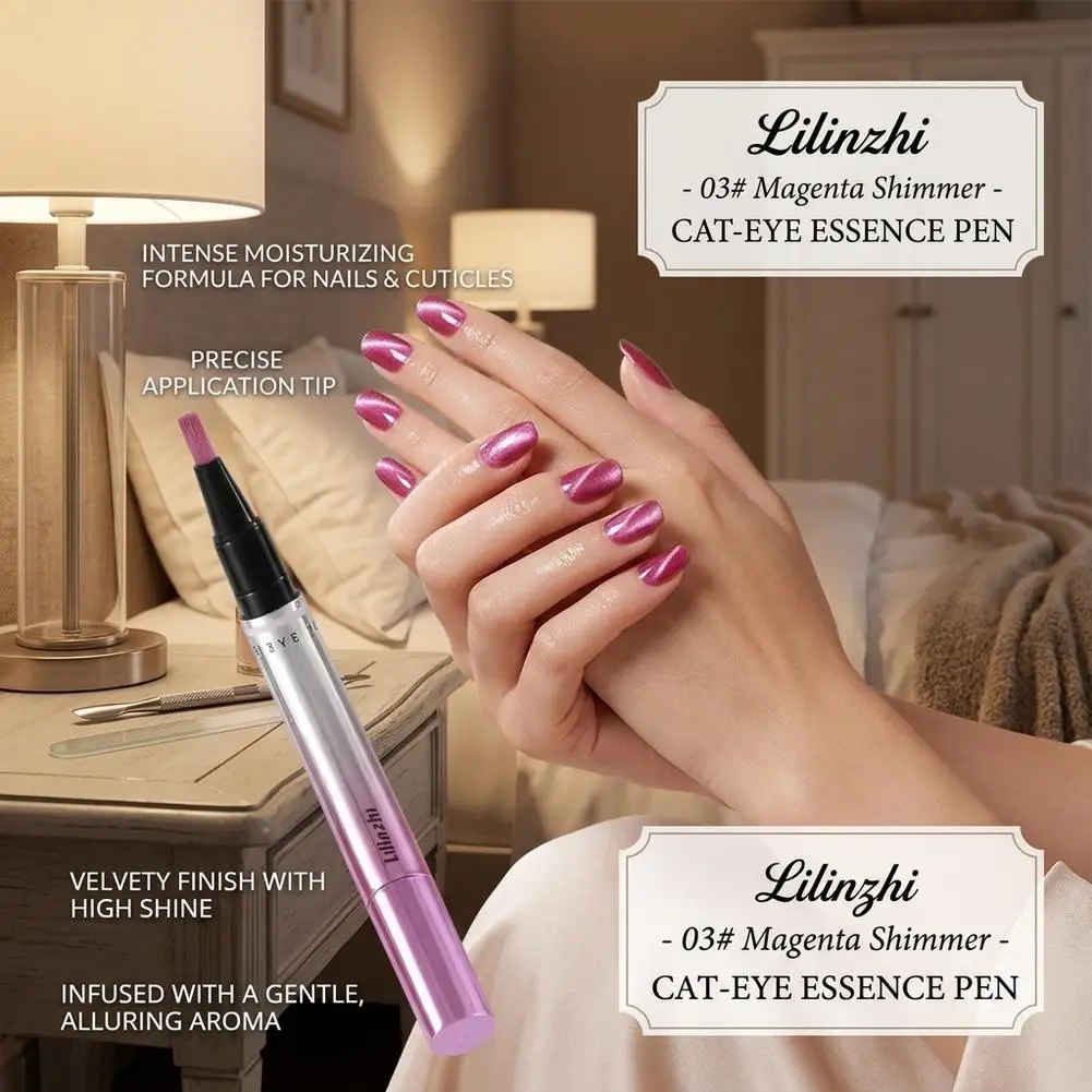 7-in-1 Cat-Eye-Nagelgel-Stift mit eingebautem Magnet und pflegendem Serum für die Fingerspitzenpflege, langanhaltend glänzendes Nagelkunst-Maniküre-Werkzeug – Detail 9