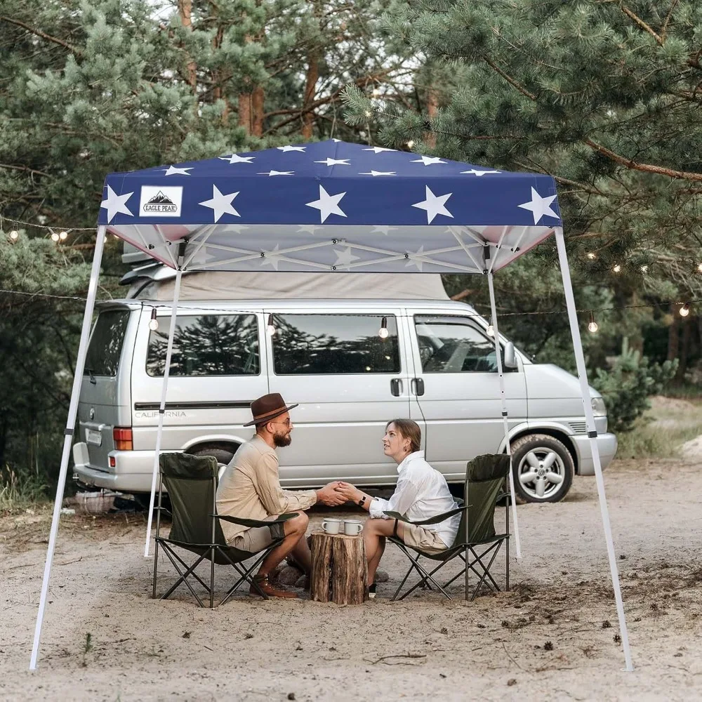 8x8 Instant Pop-Up Canopy Tent for Outdoor Beach Shelter - Easy Setup, Portable Sports Folding Shelter, One Person Assembly, Ide