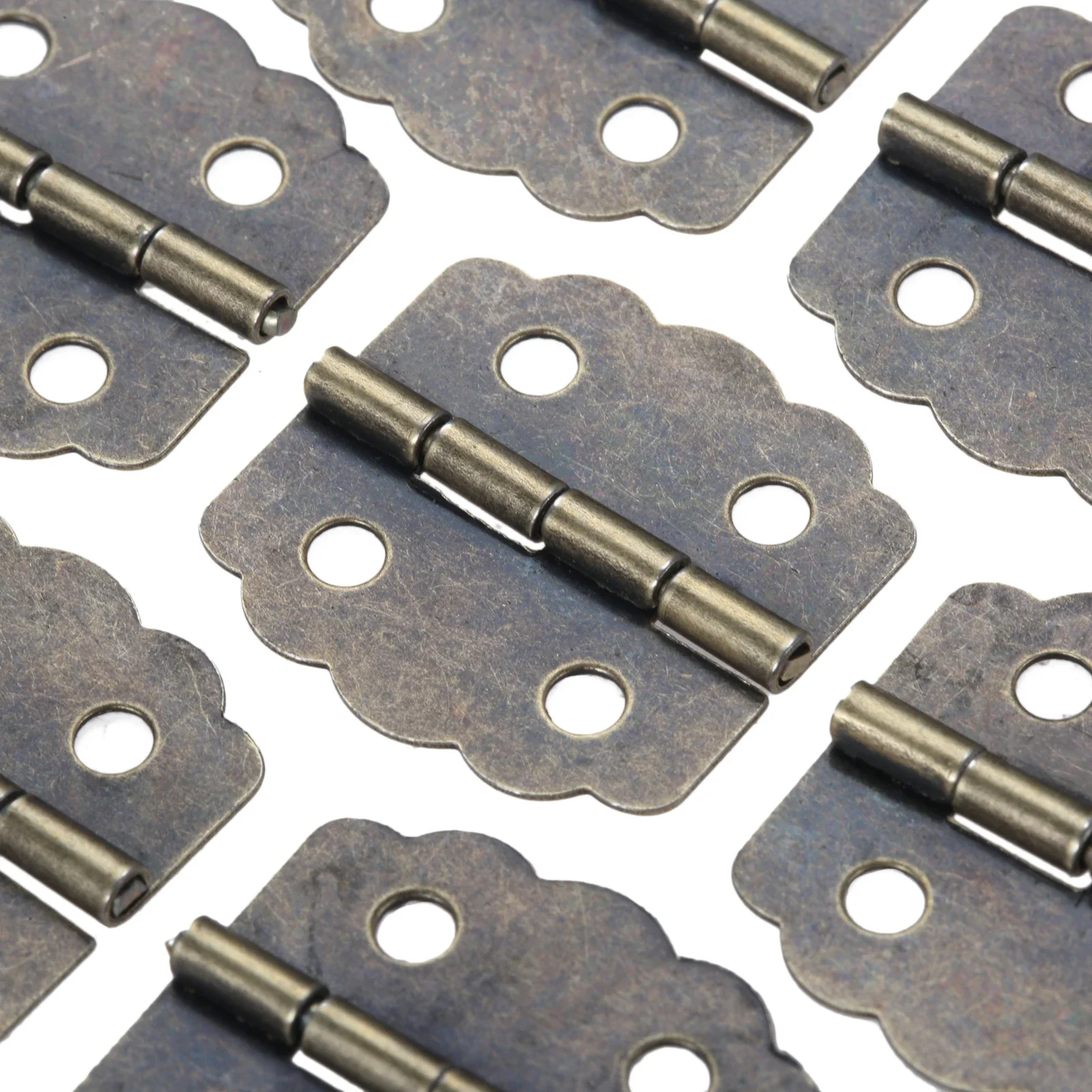 4 pcs Antique Bronze Kitchen Cabinet Door Hinges Jewelry Boxes Hinges Dollhouse Hinge Furniture Fittings Accessories