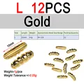 L 12 piezas Dorado