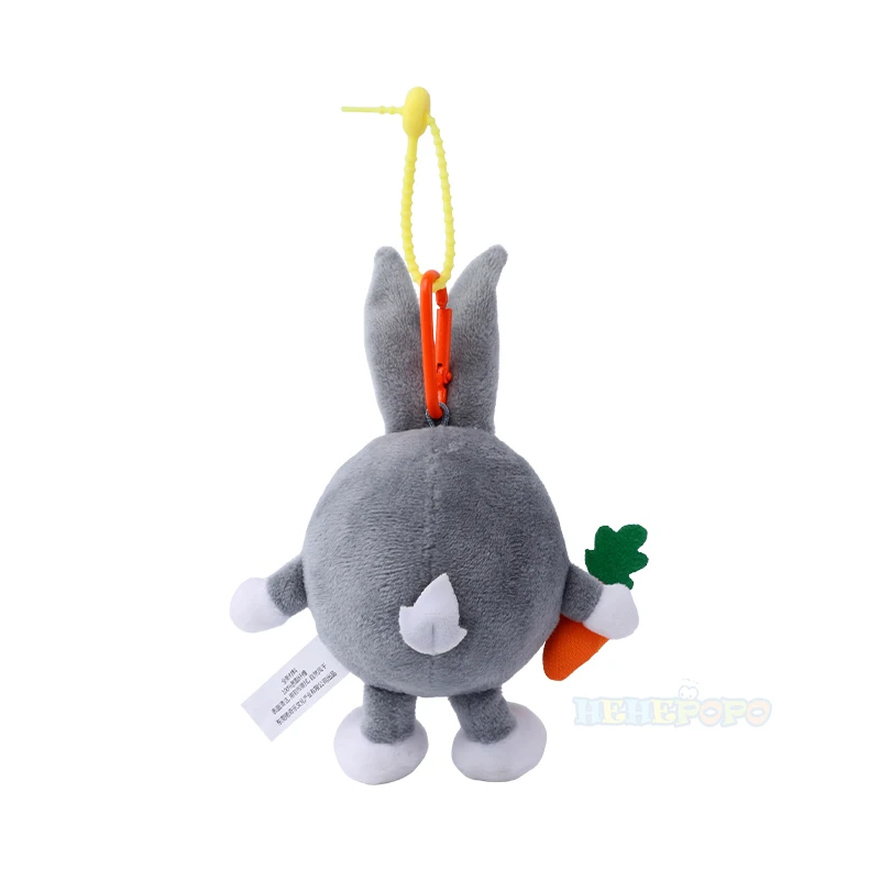 Cute Looney Tunes 8cm Round Bugs Bunny Plush Keychain Soft Collectible Tweety Daffy Toy Gift for Birthday Bag Accessory