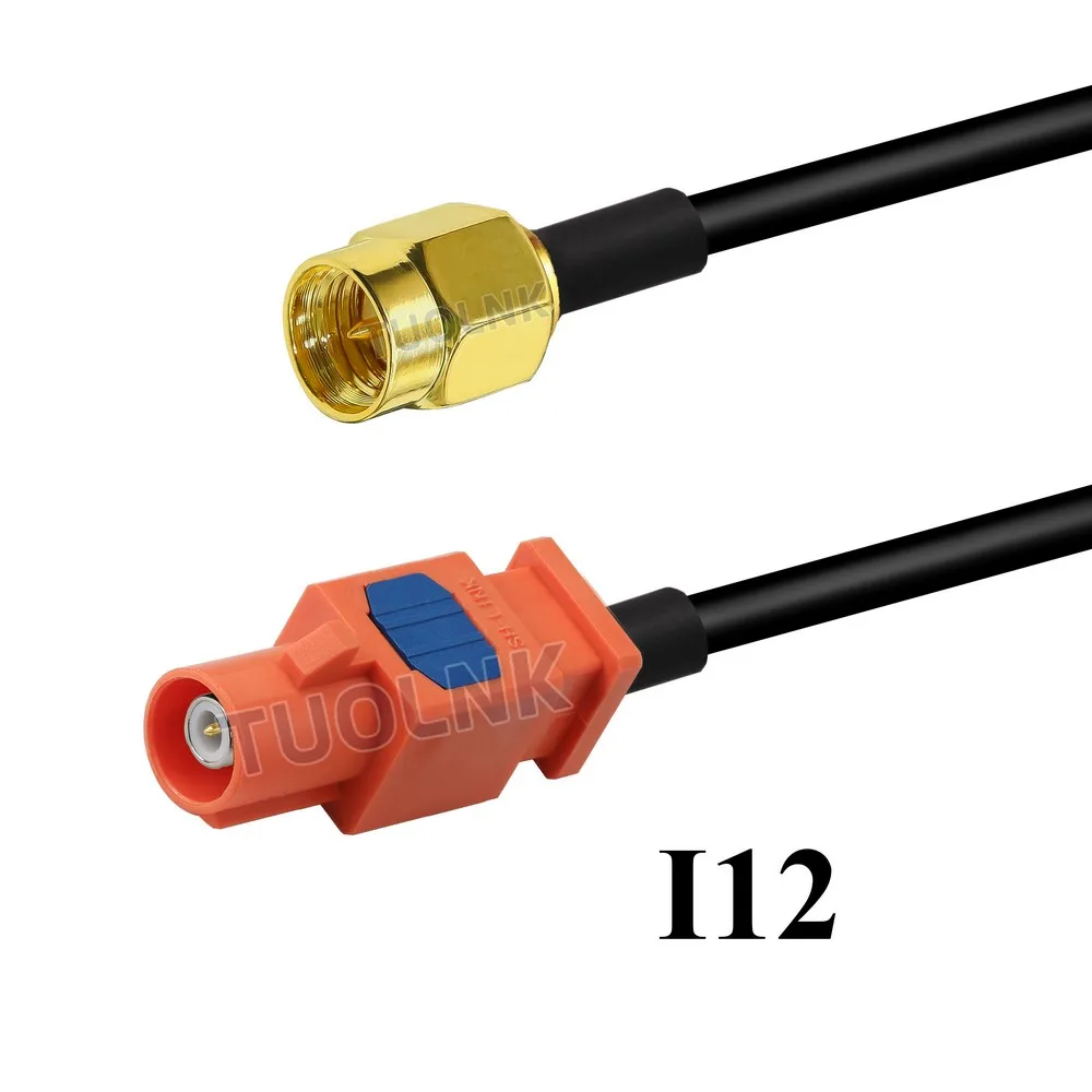 RG174 Cable Extended Fakra A/B/C/D/E/F/G/H/I/K/Z Male Connector to SMA Male Adapter RG174 Car Radio Antenna Extension Cord