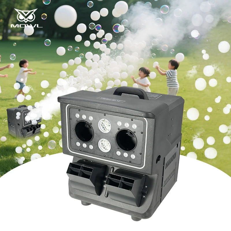

4 Head Rainproof 1500W DMX Remote Control RGB Fog Bubble Machine for Indoor Outdoor Stage DJ Bar Party Show Event