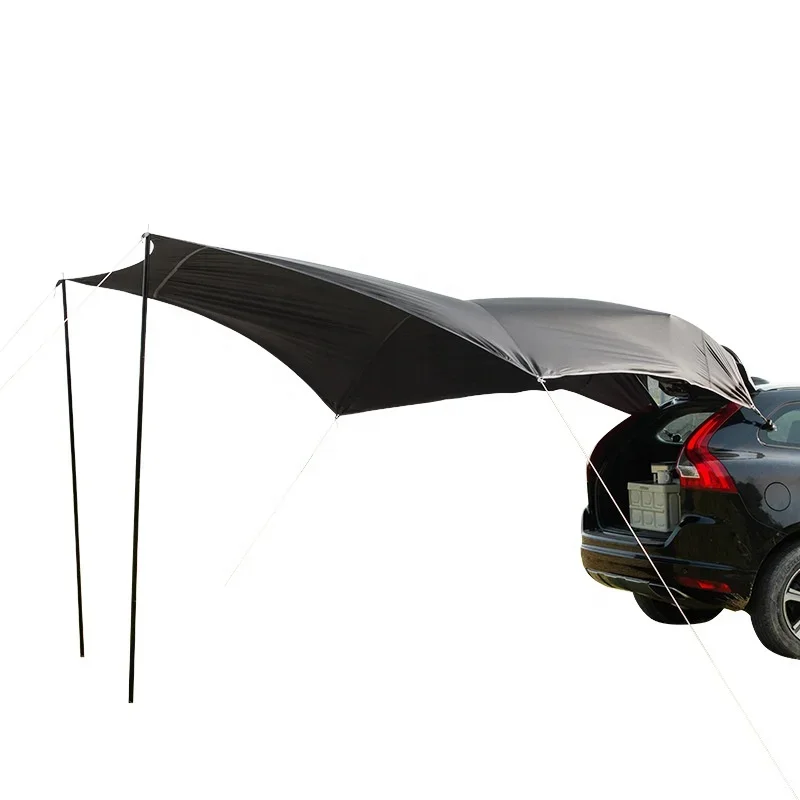 Camping Folding Portable Awning Aluminum Roof Car Top Shell Sun Shelter Tent Outdoor Hiking Waterproof Rear