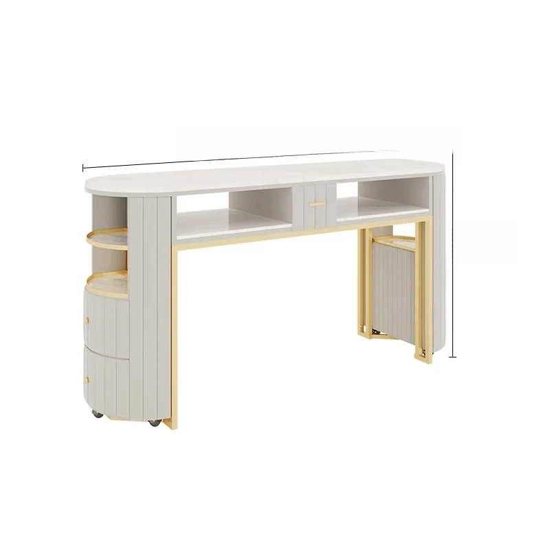 Nail Tables With Vacuum Cleaner Beauty Salon High-end Manicure Table Multifunction Designer Double Nail Manicure Table