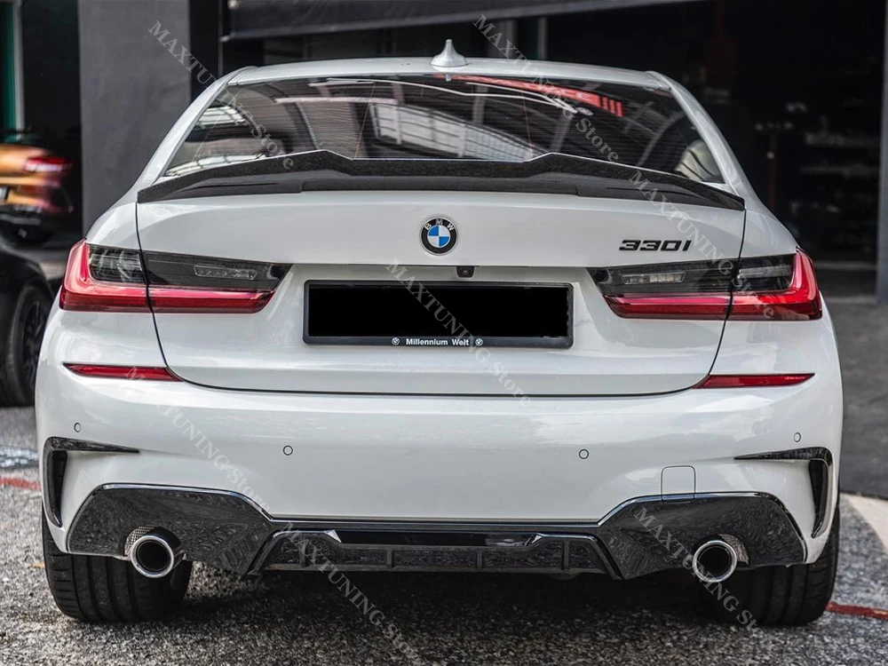 

For BMW 3 Series G20 G21 Pre-Lci 3118i 320i 330i M-Sport 2019-2022 Rear Bumper Diffuser Lip Splitters Spoiler Protector Body Kit