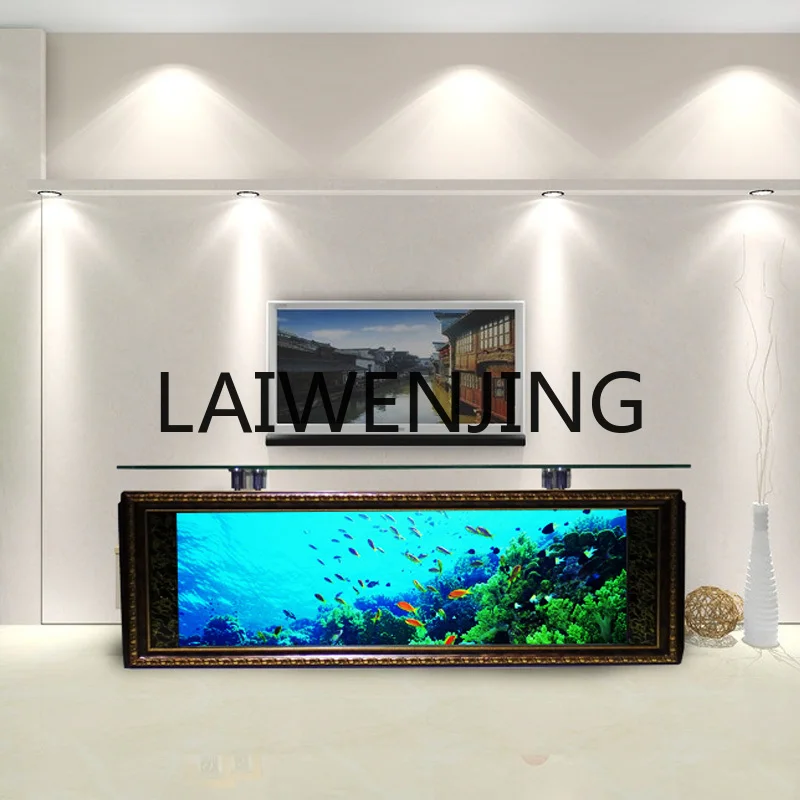 Fish tank TV cabinet Ecological aquarium Household living room Floor to ceiling glass bar coffee table Free water change